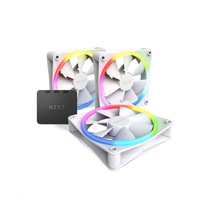 【アウトレット特価・新品】NZXT F120 RGB DUO TRIPLE PACK & RGB Controller [White] 120mmファン3個パッケージ RGBコントローラー付属モデル 