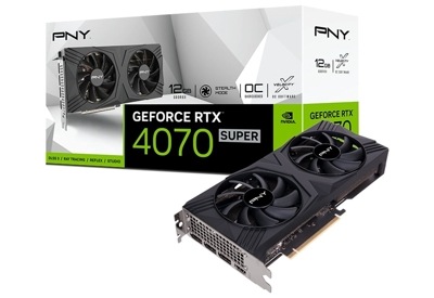 【アウトレット特価・新品】PNY GeFORCE RTX 4070 Super 12GB VERTO OC DUAL FAN グラフィックカード｜VCG4070S12DFXPB1-O|NVIDIA|ビ