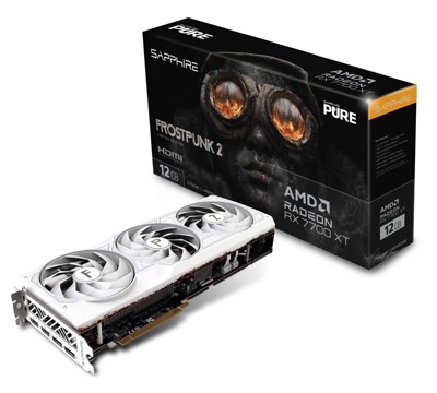 【アウトレット特価・新品】SAPPHIRE PURE Radeon RX 7700 XT 12GB Frostpunk 2 Edition グラフィックボード｜PURERX7700XT12GBFP2/