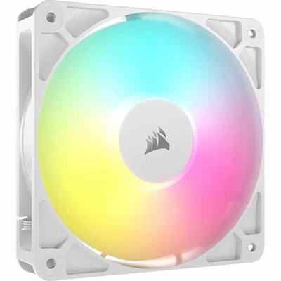 Corsair RS120 ARGB WHITE Single Fan デイジーチェーン接続対応 RGBファン 120mm単品 ホワイト｜CO-9050184-WW|白いファン|白いPCパーツ/アクセ