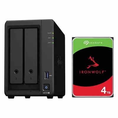 Synology NAS安心パックPro DS720+(RAID1 実行4TB 3年先出保証)｜DS720+4TBSW23YSS/D|3.5インチSATA用 ハードディスク ケース|NAS｜ハードディ
