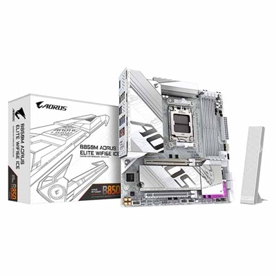【アウトレット特価・新品】GIGABYTE B850M AORUS ELITE WIFI6E ICE AMD B850チップセット搭載 ATXマザーボード ホワイト｜B850M A ELT WF6E 