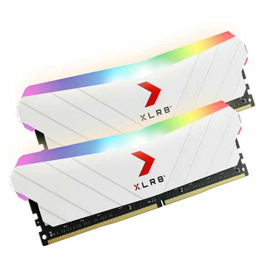 【アウトレット特価・新品】PNY XLR8 16GB(8GBx2) DDR4 3200MHz(PC4-25600) LONGDIMM RGB ホワイト｜MD16GK2D4320016XRGBW|デスク