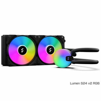 Fractal Design Lumen S24 v2 RGB 水冷一体型CPUクーラー 120mmファン×2｜FD-W-L1-S2412|CPUクーラー|クーラー/ヒートシンク/冷却/ファン/水冷