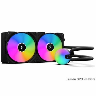 Fractal Design Lumen S28 v2 RGB 水冷一体型CPUクーラー 140mmファン×2｜FD-W-L1-S2812|CPUクーラー|クーラー/ヒートシンク/冷却/ファン/水冷