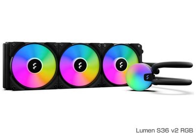 Fractal Design Lumen S36 v2 RGB 水冷一体型CPUクーラー 120mmファン×3｜FD-W-L1-S3612|水冷パーツ|クーラー/ヒートシンク/冷却/ファン/水冷