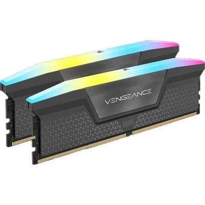 Corsair 32GB(16GBx2) DDR5 6400MT/s (PC5-51200) 32-40-40-84 UDIMM XMP 3.0 & AMD EXPO VENGEANCE RGB グレ