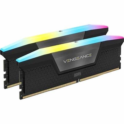 Corsair 32GB(16GBx2) DDR5 6000MT/s (PC5-48000) 36-44-44-96 UDIMM AMD EXPO VENGEANCE RGB 1.4V グレー｜CMH