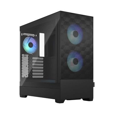 【アウトレット特価・新品】Fractal Design Pop Air RGB Black TG Clear Tint ミドルタワー型PCケース ブラック｜FD-C-POR1A-06|ゲーミング向けP