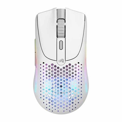 Glorious Model O 2 Mini Wireless - Matte White 「BAMF 2.0」光学式センサーを採用したワイヤレスマウス マットホワイト｜GLO-MS-OMWV2-M
