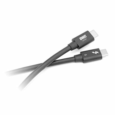 【国内正規代理店品】OWC 0.3 Meter TB5 (Black) Retail Cable 80-120Gb/s 240W Thunderbolt 5 (USB-C)ケーブル｜OWCCBLTB5