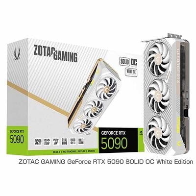 【アウトレット特価・新品】ZOTAC GAMING GeForce RTX 5090 SOLID OC WHITE ED 32GB GDDR7 グラフィックボード｜RTX5090SOLIDOCW32G