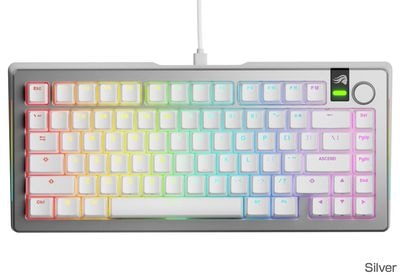 Glorious GMMK 3 PRO 75% Prebuilt Wired Silver - US コンパクトキーボード シルバー｜GLO-KB-GMMK3-PRO-75-PB-FOX-W-SIL-