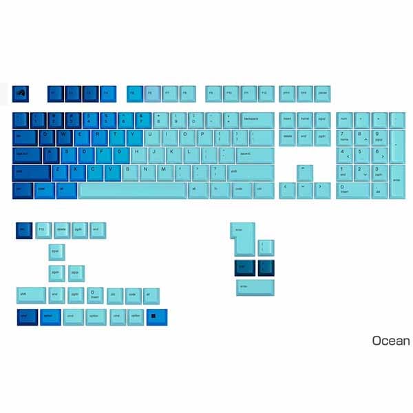 Glorious GPBT Gradient Keycaps - Ocean - US - Retail