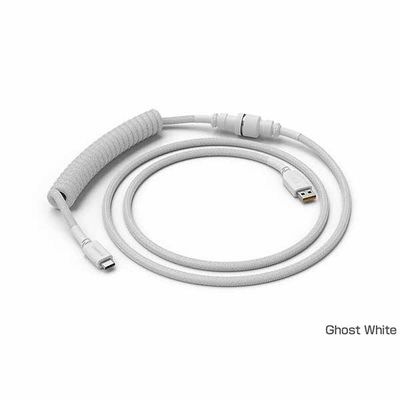 【アウトレット特価・新品】Glorious Coiled Cable - Ghost White (USB-C with Aviator Connectors) キーボード用USBコイルケーブル ゴー