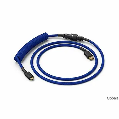 【アウトレット特価・新品】Glorious Coiled Cable - Cobalt キーボード用USBコイルケーブル コバルト｜GLO-CBL-COIL-COBALT|サプライ/オプション品|キー