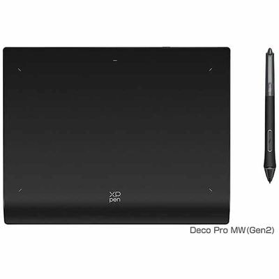 XP-PEN Deco Pro MW(Gen2) ペンタブレット Bluetooth接続対応 ブラック+グレー 替え芯セット付属｜DPDTG2MW|ペンタブレット|ペンタブレット