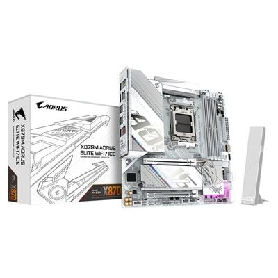 GIGABYTE X870M A ELITE WF7 ICE Micro-ATX マザーボード ホワイト｜X870M A ELITE WF7 ICE|SocketAM5|マザーボード