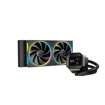 Deepcool LM240 2.4インチ液晶搭載 高性能簡易水冷クーラー ブラック｜R-LM240-BKDMMC-1|水冷パーツ|クーラー/ヒートシンク/冷却/ファン/水冷