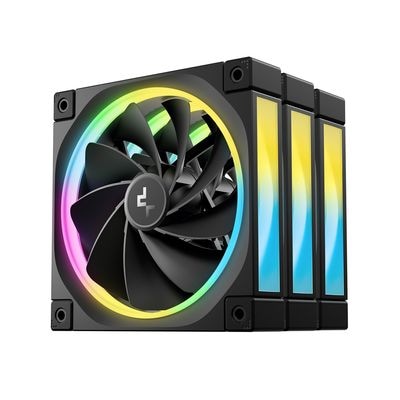 Deepcool FL12R-3 IN 1 PCケースファン 3個セット ブラック｜R-FL12R-BKAPN3-G|ケースファン|クーラー/ヒートシンク/冷却/ファン/水冷