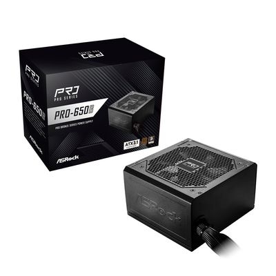 ASRock PRO-650B ATX3.1対応 80PLUS Bronze認証電源ユニット 650W｜PRO-650B|600Wクラス|電源ユニット