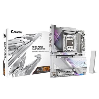 GIGABYTE X870E AORUS MASTER X3D ICE ATX マザーボード ホワイト｜X870E A MASTER X ICE|SocketAM5|マザーボード