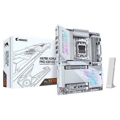 GIGABYTE X870E AORUS PRO X3D ICE ATX マザーボード ホワイト｜X870E A PRO X ICE|SocketAM5|マザーボード