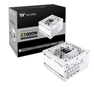 Thermaltake TOUGHPOWER GT/1000W ATX 3.1 Snow/PCI Express 5.1対応 80PLUS GOLD PC電源ユニット ホワイト｜PS-TPT-1000