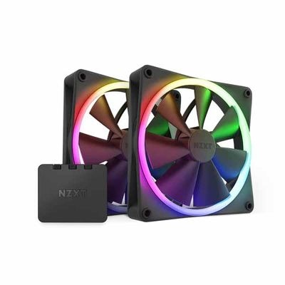 【アウトレット特価・新品】NZXT F140RGB Twin Pack 140mm x2 ファン & RGB照明コントローラ ブラック｜RF-R14DF-B1|ケースファン|クーラー/ヒートシンク/冷