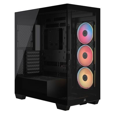 Corsair 3500X LX-R RGB iCUE LINK Mid-Tower Black ミドルタワー型PCケース ブラック｜CC-9011324-WW|Extended ATX|PCケース