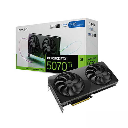 新商品】PNY GeForce RTX 5070 Ti 16GB OC SLIM 2スロット厚の