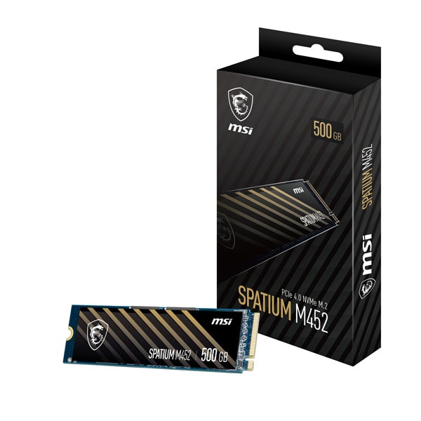 MSI SPATIUM M452 容量500GB M.2 3D NAND 2.15mm PCIe 4.0 NVMe SSD
