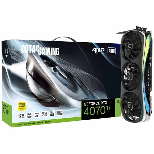 グラフィックボード・グラボ・ビデオカード GeForce RTX 4070 Ti AMP Extreme AIRO ZOTAC GAMING GEFORCE RTX 4070 Ti AMP EXTREME AIRO オーバークロック