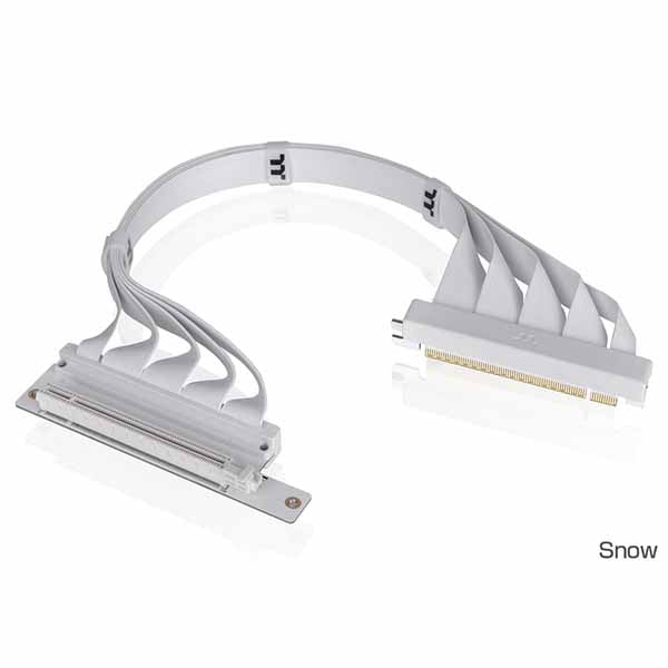 Thermaltake PCI-E 4.0 Dual 90 Degree Riser Cable 400mm Snow PCI-E