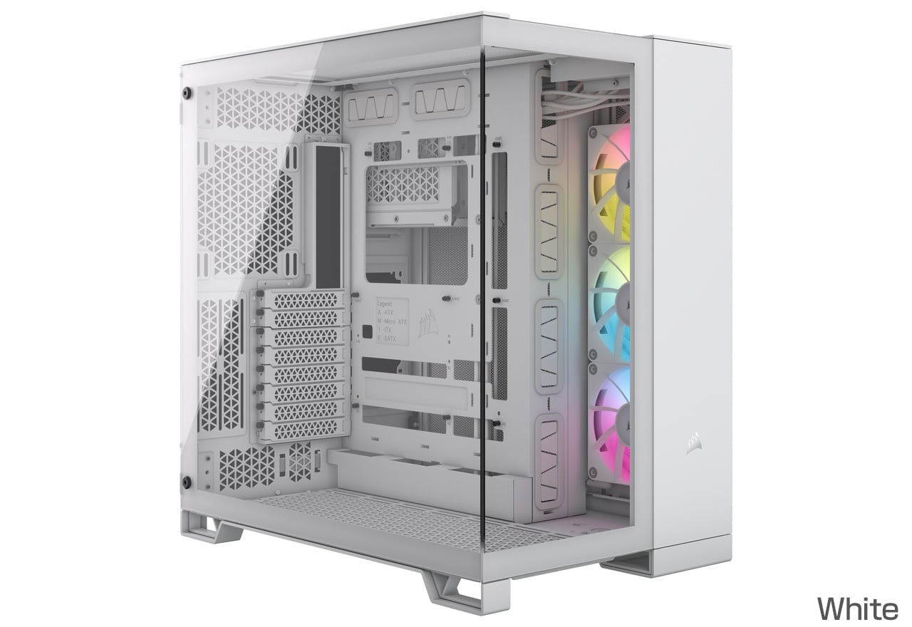 Corsair ミドルタワーケース ホワイト RGB Corsairの新型ミドルタワーPCケース「iCUE 5000T RGB」と「iCUE 5000X