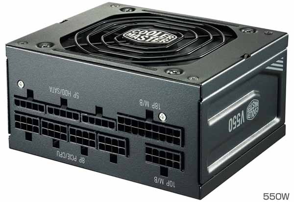 Cooler Master V550 SFX GOLD 電源ユニット Cooler Master V550 SFX Gold フルモジュラータイプの電源