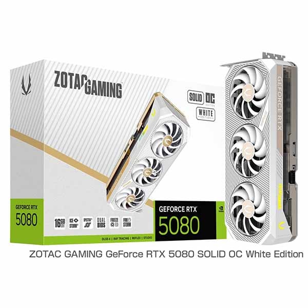 特典付（おまけ付き）ZOTAC RTX5080 SOLID 16GB ZOTAC GAMING GeForce RTX 5080 SOLID OC 16GB GDDR7 / PCI Express
