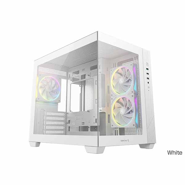 Deepcool CG330 3F WH フルビューM-ATXケース ホワイト｜R-CG330