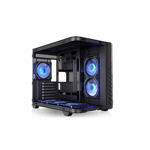 Thermaltake ブラック タワー型 PCケース Thermaltake Vision 330 CR ARGB Black ミドルタワー型PCケース