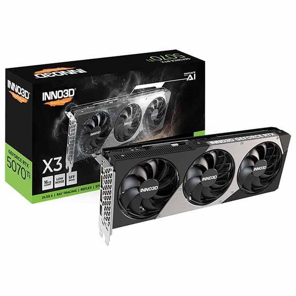 ELSA INNO3D GeForce RTX 5070 Ti X3 2スロット厚のグラフィックボード