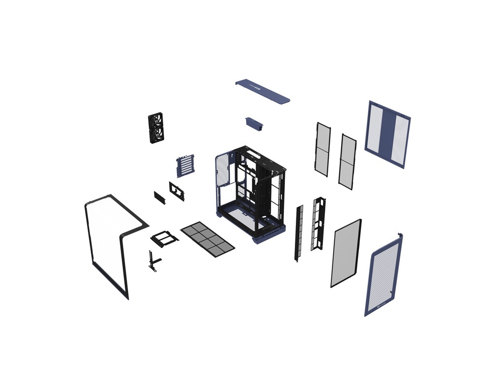 Thermaltake View 390 Air Future Dusk 120mmファン 2基搭載 湾曲強化