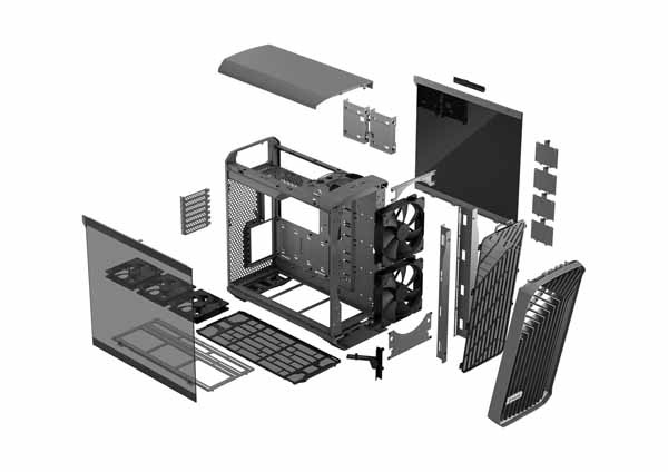 PCケース(自作PC用) FractalDesign Torrent Grey TG Light Tint Fractal Design Torrent Grey TG Light Tint 強化ガラスサイドパネル