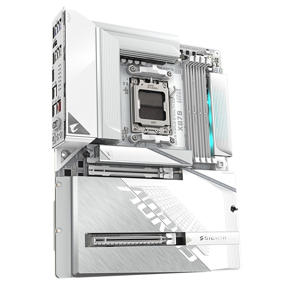 タイナマクアポB品19kg箱込み GIGABYTE X870 AORUS STEALTH ICE ATXマザーボード ホワイト
