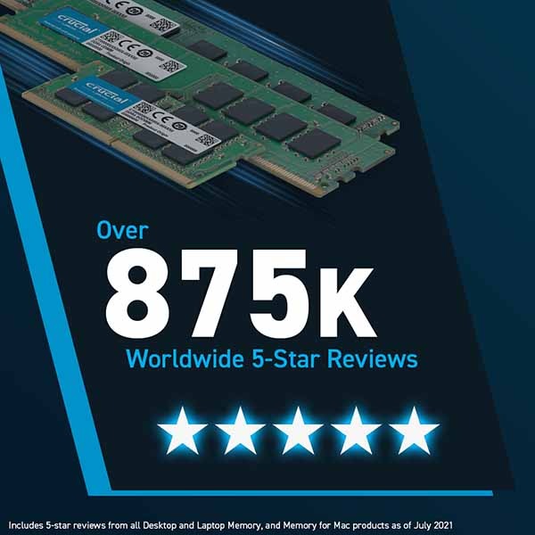 Crucial 32GB(32GBx1) DDR5 4800MHz (PC5 38400) CL40 SODIMM