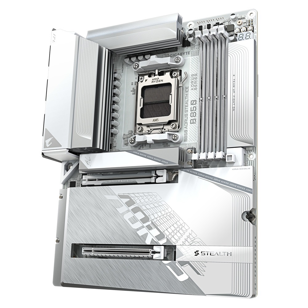 ［未使用に近い］GIGABYTE B850 AORUS STEALTH ICE GIGABYTE X870 / B850 AORUS STEALTH ICE 背面配線用マザーボードを