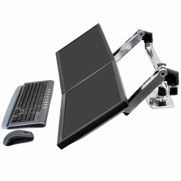 ergotron モニターアーム 45-245-026　vocweb ERGOTRON LX デュアル デスクマウントアーム サイドバイサイド｜45-245