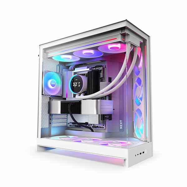 PCケース(自作PC用) NZXT H9 Flow White Amazon.com: NZXT H9 Flow RGB (2025) – Large Dual-Chamber ATX