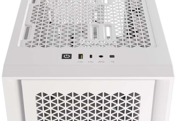Corsair ミドルタワーケース ホワイト RGB Corsair iCUE LINK 3500X RGB Tempered Glass Mid-Tower -White