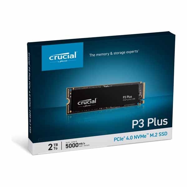 Crucial P3 Plus 容量2TB M.2(2280) 3D NAND Gen4 x4 NVMe M.2 SSD 