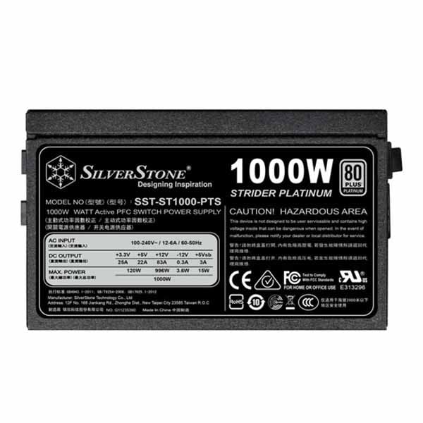 SilverStone ST1000-PTS 1000W ATX電源 SILVERSTONE ST1000-PTS 大容量1000W 奥行14㎝の小型ATX電源｜SIV-SST